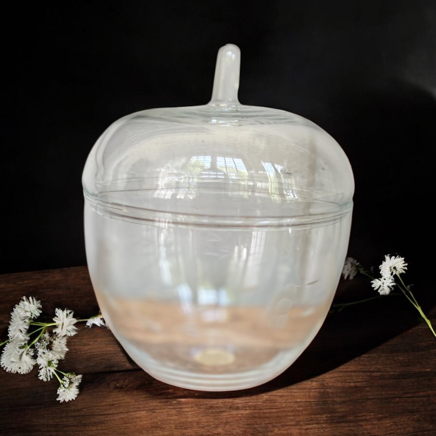 Vintage Princess House Glass Apple Jar