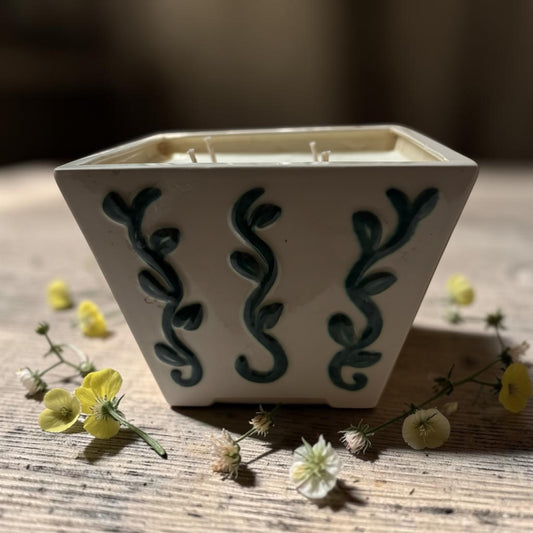 Vintage Kay Finch Ceramic Planter Candle- Mountain Spring (26oz)