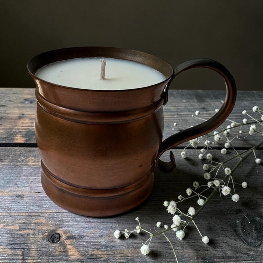 Vintage Gregorian Copper Mug Candle- Mountain Spring (11oz)