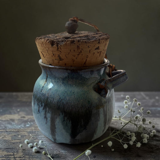 Handcrafted Studio Pottery Candle with Cork Lid-Nature Walk (16oz)