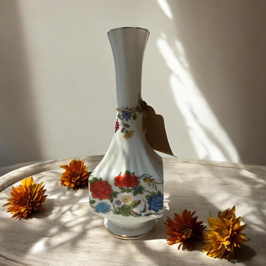 Vintage Aynsley Bone China Floral Vase