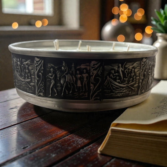Norwegian Pewter Bowl Candle – Alpine Ice (40oz)