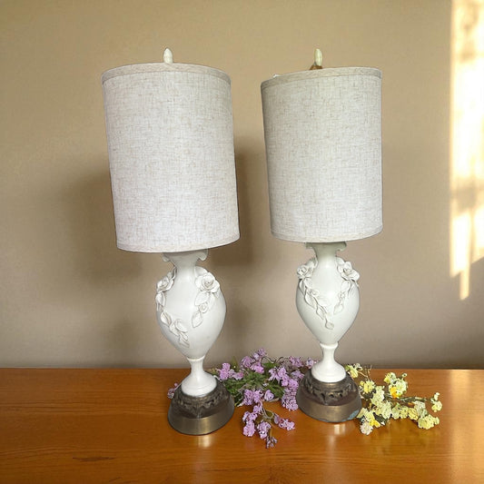 Beautiful White Vintage Lamps