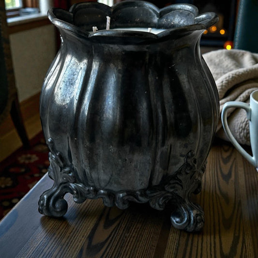 Reed & Barton Silver Plate Candle – Black Cedarwood & Juniper (25oz)