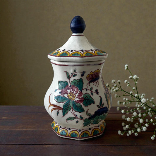 Hand-Painted Portuguese Small Vase Candle – Egyptian Warmth (4.5oz)