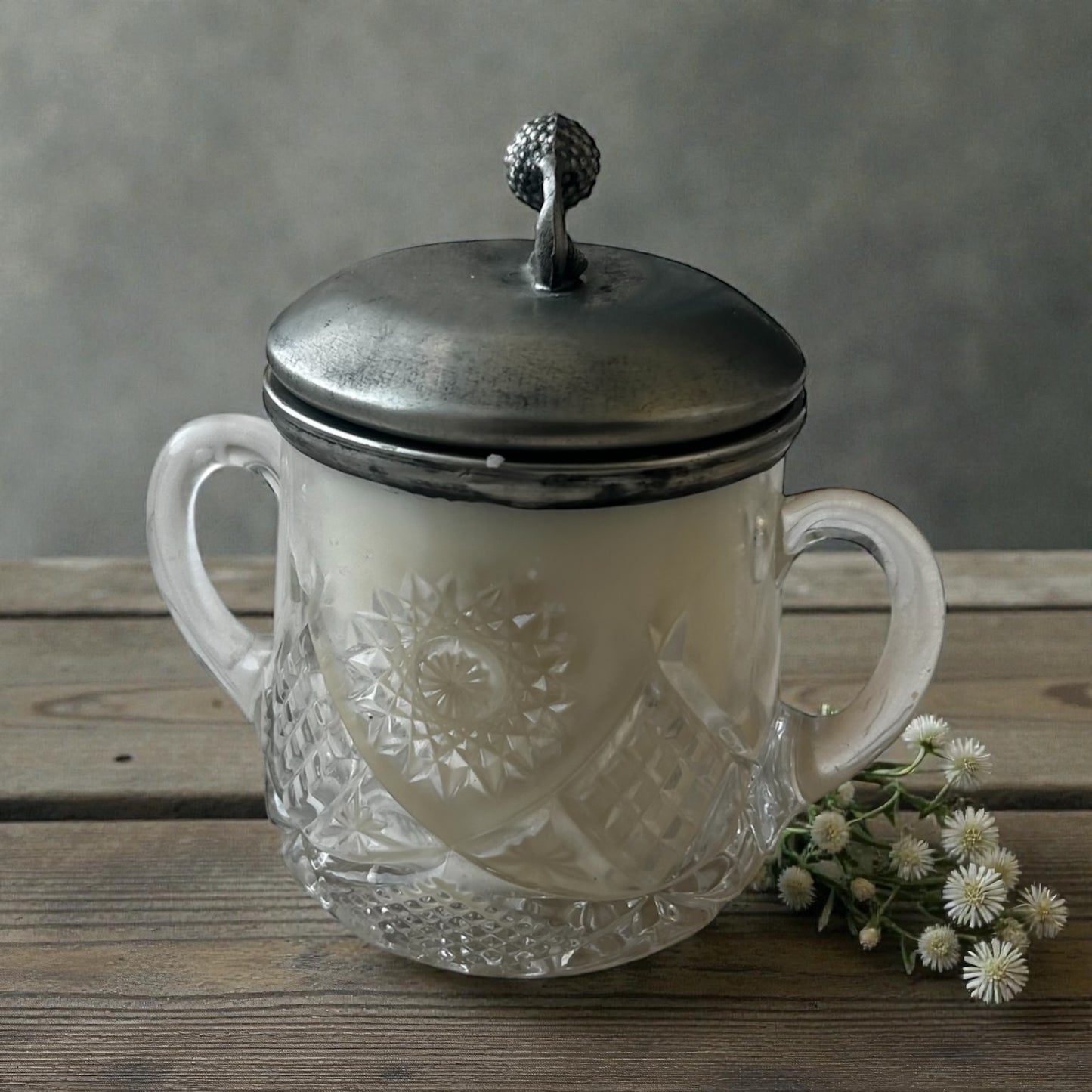 EAPG Duncan & Sons Bassettown Sugar Bowl Candle – Mountain Spring (4oz)